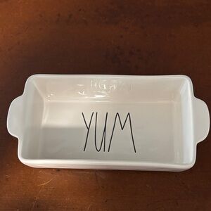 Rae Dunn White Ceramic Loaf Pan